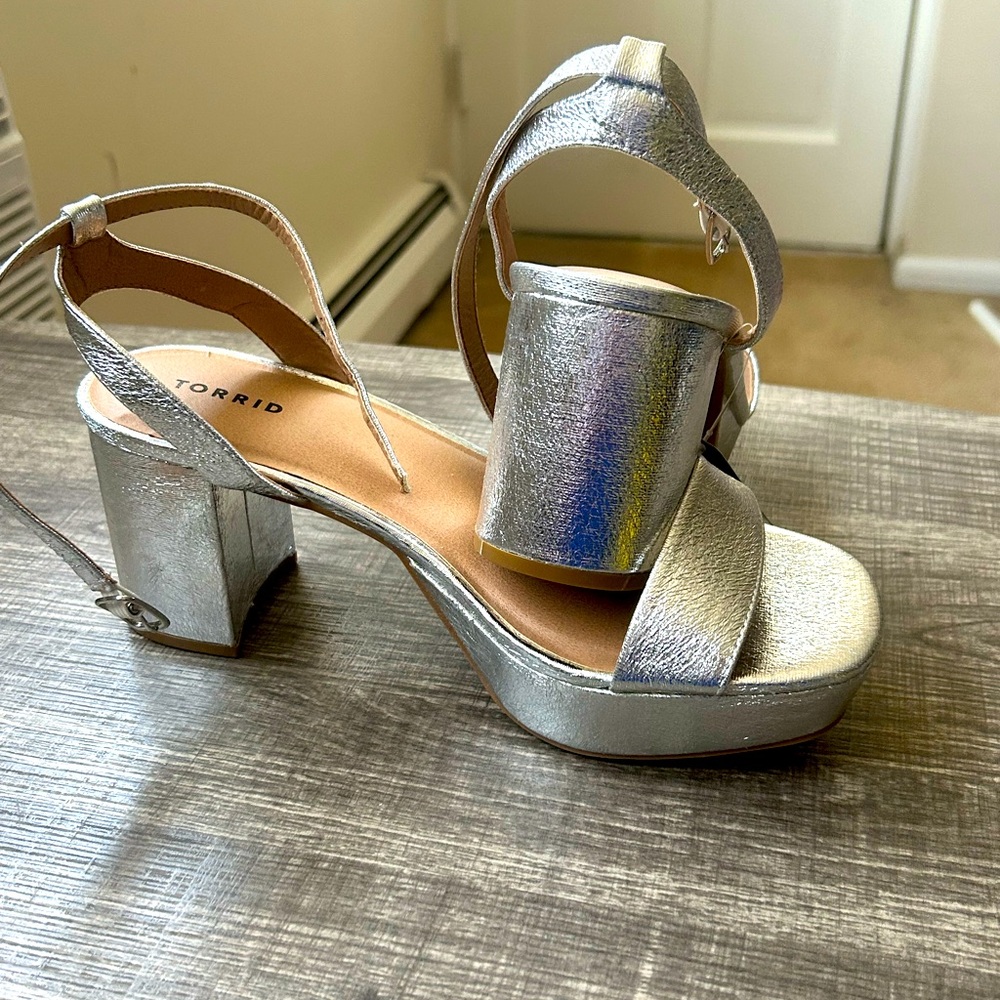 Torrid Metallic Platform Sandals
